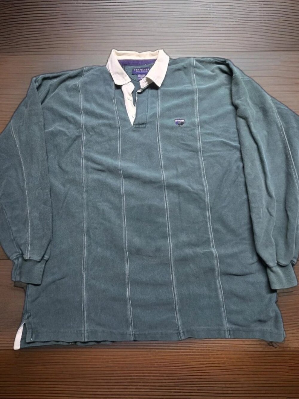 VTG Britches Great Outdoors Rugby Shirt XXL Hunter Green Heavyweight